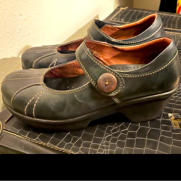 Sanita Black Mary Jane Style Mules - Picture 1 of 11